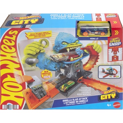 Mattel Hot Wheels City Hladný Gorila Set Dráha + 1 autíčko Hračka 4+ JHL92