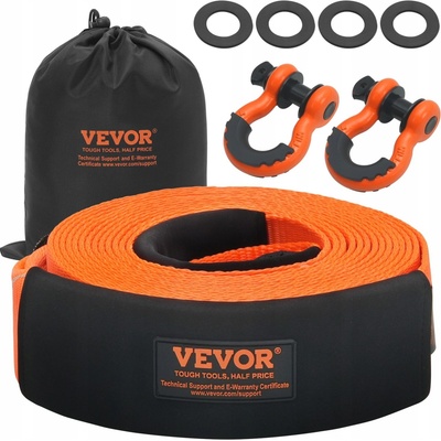 VEVOR Popruh tažný 85 mm x 9 m MBS-16329 KG s okem a D-kroužkem