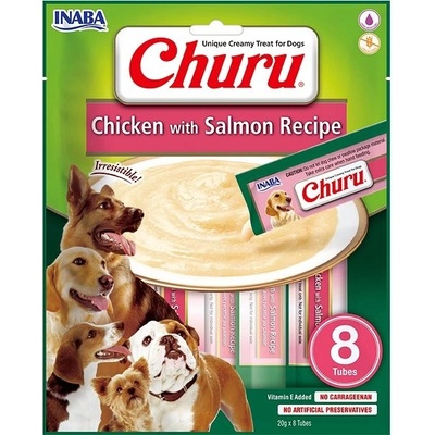 Churu Dog kuřecí s lososem 8 x 20 g