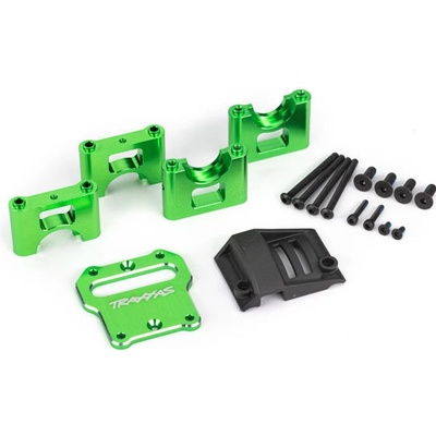 Traxxas 1:8 Sledge 4WD TQi: Lôžko centrálneho diferenciálu hliníkové zeleno eloxované