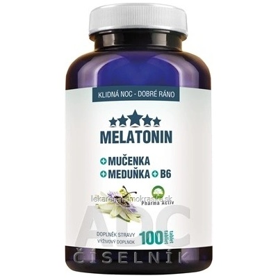 Pharma Activ Melatonin + Mučenka + Meduňka + B6 100 tabliet