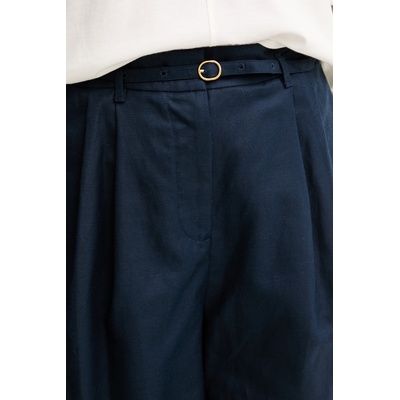 Tommy Hilfiger къс панталон дамски с лен (WW0WW49040)