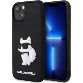 KARL LAGERFELD iPhone 14 Plus 6.7" black hardcase Rubber Choupette 3D (KLHCP14M3DRKHNK)