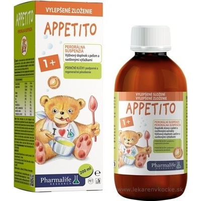 Pharmalife Appetito Sirup 1+ 200 ml sirup s banánovou příchutí