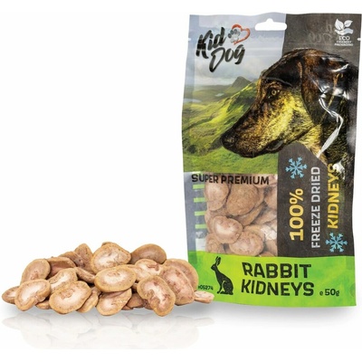 KidDog SUPER PREMIUM 100% Králičie obličky sušené mrazom 50 g