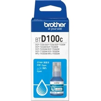 Image 1 of BROTHER БУТИЛКА МАСТИЛО ЗА BROTHER MFC-T930DW/DCP-T830DW/DCP-T730DW/DCP-T530DW/DCP-T430W/DCP-T230 - Ink Bottle - Cyan - PN BTD100C (BT-D100C) (201BRABTD100C)