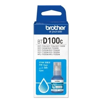 BROTHER БУТИЛКА МАСТИЛО ЗА BROTHER MFC-T930DW/DCP-T830DW/DCP-T730DW/DCP-T530DW/DCP-T430W/DCP-T230 - Ink Bottle - Cyan - PN BTD100C (BT-D100C) (201BRABTD100C)