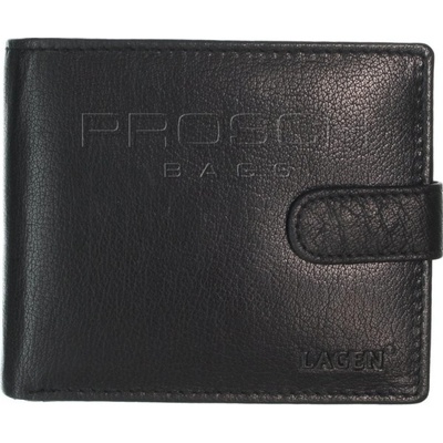 Lagen Pánska kožená peňaženka W-2006 čierna