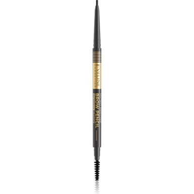 Eveline Cosmetics Micro Precise voděodolná tužka na obočí s kartáčkem 2 v 1 04 Graphite 4 g