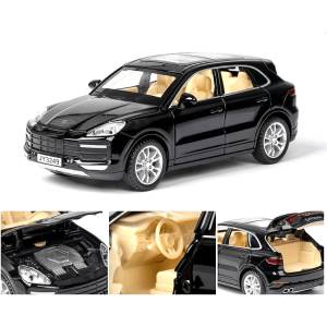  Метална кола Porsche Cayenne Turbo S с отварящи се врати, музика и светлина, мащаб 1: 32 32491