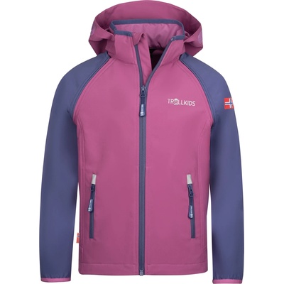 TROLLKIDS Детско софтшел яке Trollkids Kids Rondane Zip Off Jacket XT Softshell jacket - Mallow Pink / Violet Blue - размер 92 (EU) (703-2398-1111)