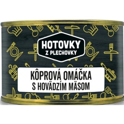 Hotovky z plechovky Koprová omáčka s hovězím masem 400 g