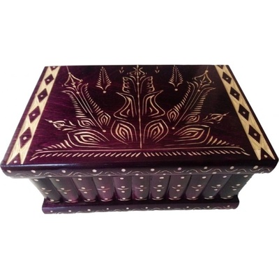 Magic Puzzle Box Гигантска кутия за съхранение на бижута вълшебна кутия за пъзел дървена кутия за декорация скрит ключ (_25c4eee60)