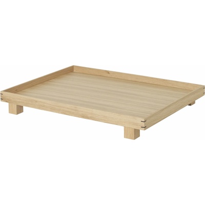ferm LIVING Podnos na servírovanie BON prírodný drevo 47x36 cm