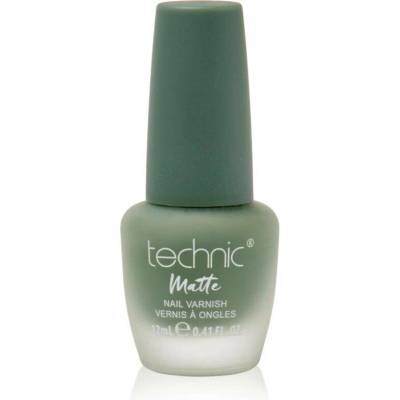 Technic Cosmetics Matte Nail Varnish dlouhotrvající lak na nehty s matným efektem odstín Green Whit Envy 12 ml