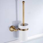 Sanitary ware Четка за тоалетна Париж Бронз, стенен модел с матово стъкло