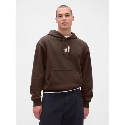 GAP Oversize mikina s logom Heavyweight hnedá