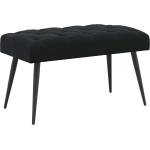 vidaXL Пейка с копчета Черно 80 x 40 x 46 см Кадифе (42038563)