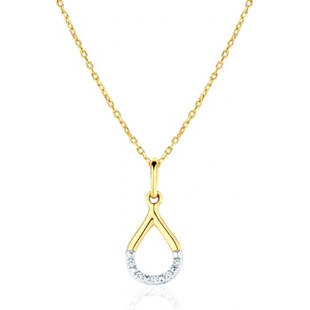 SAVICKI Колие с капка savicki: злато, диаманти