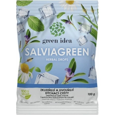 Green idea Salviagreen bylinné cukríky 100 g