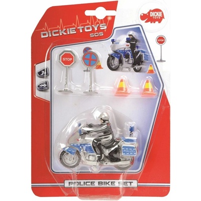 Dickie Policajný motocykel 10 cm s vodičom