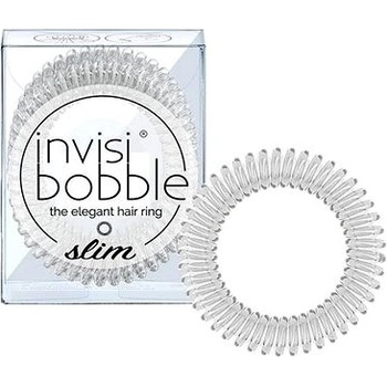 Invisibobble Slim Crystal Clear, 3 kusy - originální vlasové gumičky průhledné