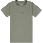 Jack Wills Тениска Jack Wills Kids Jacquard Regular Fit T-Shirt - Washed Khaki
