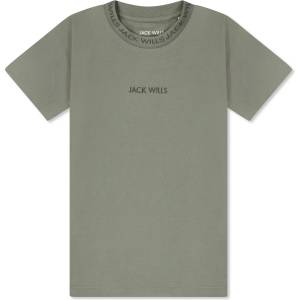 Jack Wills Тениска Jack Wills Kids Jacquard Regular Fit T-Shirt - Washed Khaki