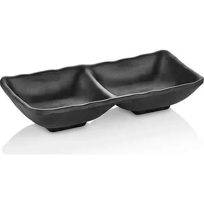 Kulsan KN-TERRA-Рамекин двоен ЧЕРНО 8, 7x17, 5xh3, 4cm. (25217) (01361111)