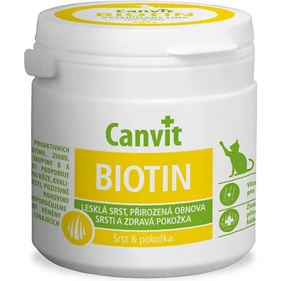 Canvit Biotin - препарат за здрава и лъскава козина на котки 100 табл. / 100 г