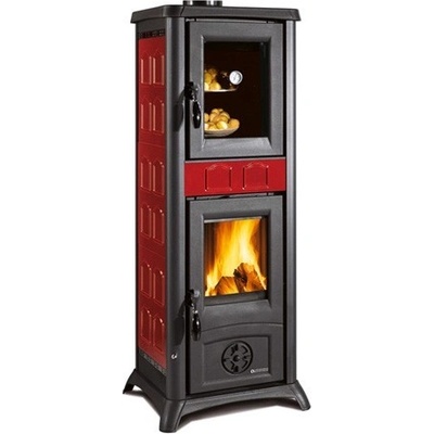 La Nordica GEMMA FORNO 165 CERAMICA na dřevo s troubou Bordó