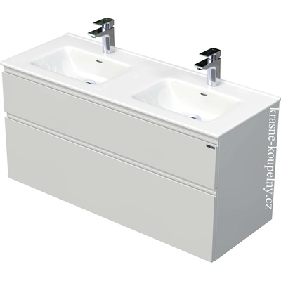 Intedoor skříňka s dvojumyvadlem Letty, 2 zásuvky, LE 120D 2Z A0016 Bílá LESK