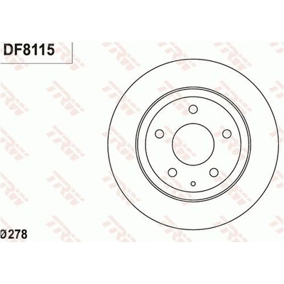 Brzdový kotúč TRW DF8115