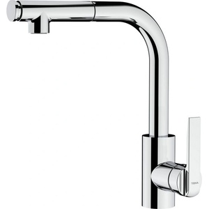 Strohm Teka Кухненски смесител Teka IN 938 Plus Pull-out, Изтеглящ се душ с 2 вида струи на водата, Въртящ се чучур, Хром (116020010)