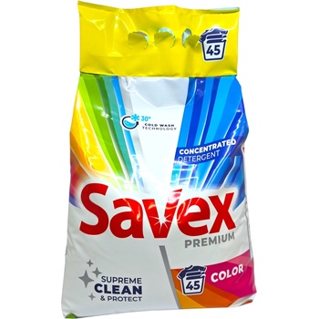 Savex прах за пране, 3.6кг, 45 пранета, Цветно пране, Premium Color