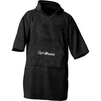 GymBeam Хавлиена кърпа тип пончо Black