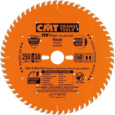 CMT ITK Ultra tenký kotúč pre priečne rezy - D250x2,4 d30 Z60 HM C27225060M