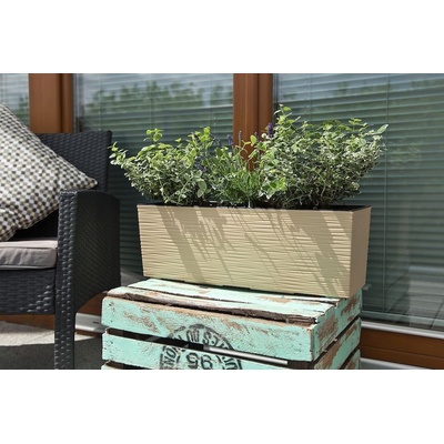 Nohel Garden Truhlík BEGONIA PROUTÍ plastový tmavě hnědý 56x19x19 cm