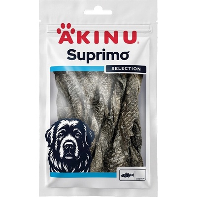 Akinu SUPRIMO SELECTION Tyčinka z tresčej kože maškrta pre psov 50 g