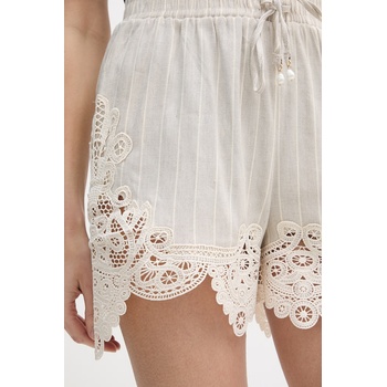 Twinset къс панталон 2в1 дамски с лен (261LM2FDD)