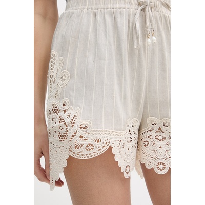 Twinset къс панталон 2в1 дамски с лен (261LM2FDD)