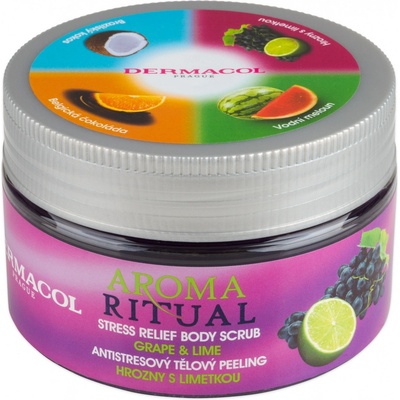 Dermacol Aroma Ritual Stress Relief Grape & Lime tělový peeling 200 g – Hledejceny.cz