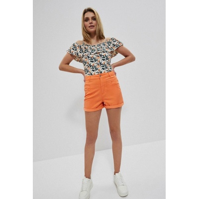 Marisse lyocellové šortky bílá oranžová zelená