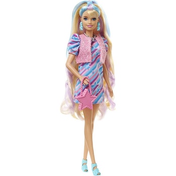 Mattel Детска играчка Barbie, Комплект кукла с дълга коса и звезди, 21.5см, 1710316