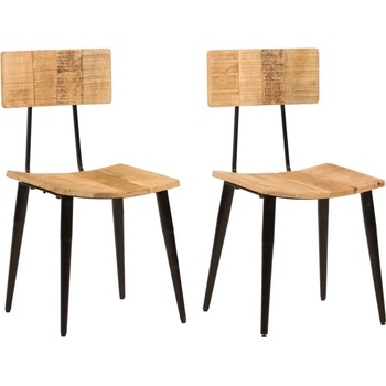 Image 1 of vidaXL Трапезни столове 2 бр 44x40x80 см мангово дърво масив (348161)