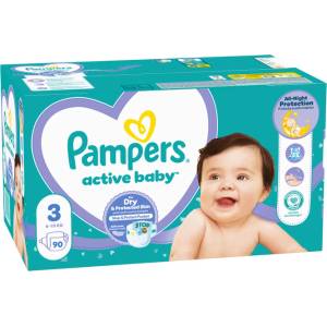 Pampers 9% ДДС Active Baby Размер 3, пелени, GP S3, 90 бр (8001090949455)