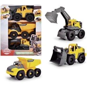 Dickie Toys Комплект за строителство Volvo 3 бр. , 16 см (3722015)