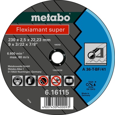 Metabo Flexiamant super Rezný kotúč 125 x 2,0 x 22,23 oceľ, TF 42 616101000