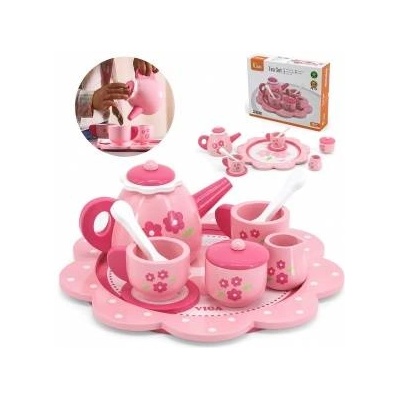 Vigan Сервиз за чай и кафе, Viga Toys, Wood, 12 части, 18 месеца, Многоцветен