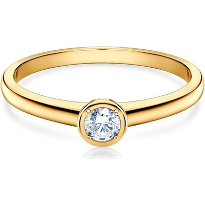 Savicki Zásnubný prsteň žlté zlato diamant SAV MIN5 D2 ZZ